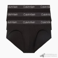 Quần lót nam Calvin Klein NB2867 Pima Cotton Hip Brief 3-pack Black